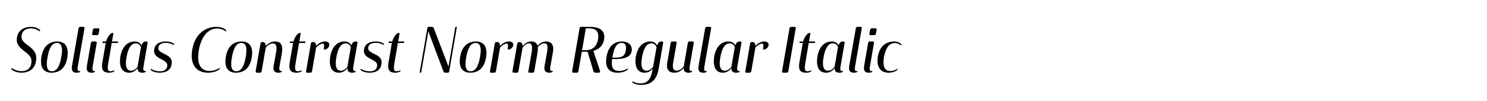 Solitas Contrast Norm Regular Italic